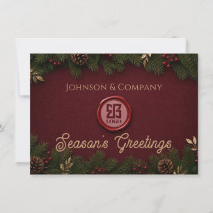 Carte De Correspondance Logo élégant de Noël pour entreprise en bordeaux