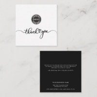 Logo et remerciement d'entreprise simple et person