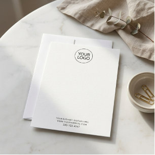 Carte De Correspondance Logo et texte d'entreprise Élégant Minimaliste