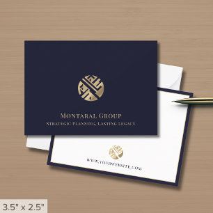 Carte De Correspondance Logo Gold professionnel élégant