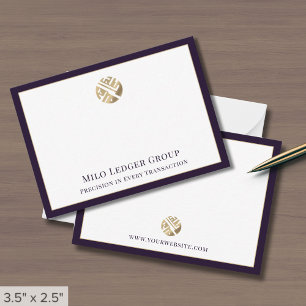 Carte De Correspondance Logo Gold professionnel moderne