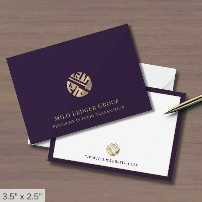 Carte De Correspondance Logo Gold professionnel moderne (Créateur téléchargé)
