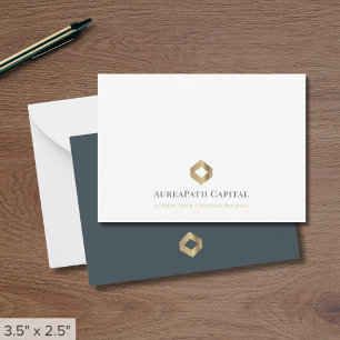 Carte De Correspondance Logo minimaliste moderne de luxe