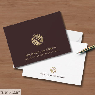 Carte De Correspondance Logo Or de luxe moderne