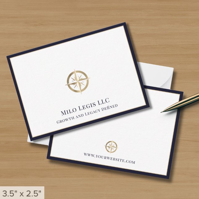 Carte De Correspondance Logo or professionnel simple et élégant (Créateur téléchargé)