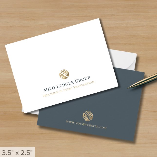 Carte De Correspondance Logo Or Simple Et Design (Créateur téléchargé)