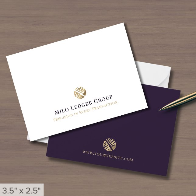 Carte De Correspondance Logo or simple et élégant (Créateur téléchargé)