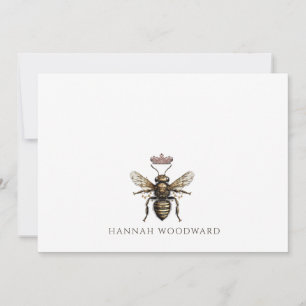 Carte De Correspondance Logo Personnalisé Elegant Queen Bee Crown