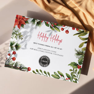 Carte De Correspondance Logo personnalisé Fêtes de Noël d'affaires