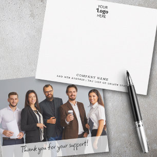 Carte De Correspondance Logo personnalisé Merci d'entreprise Nom de l'entr