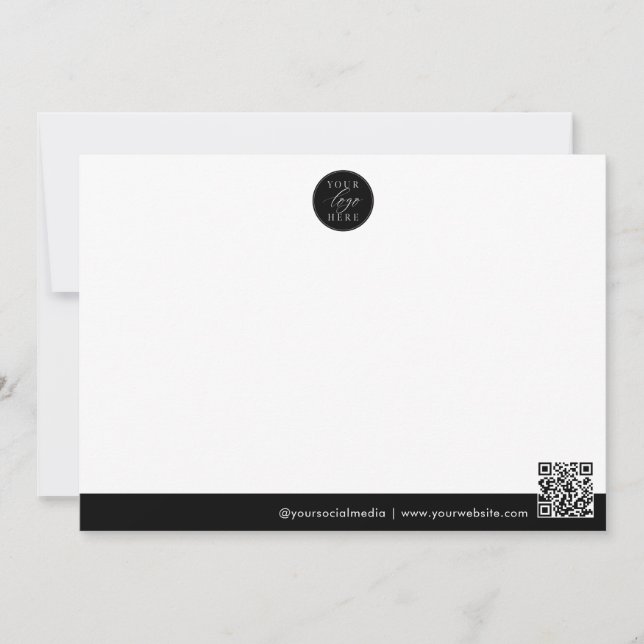 Carte De Correspondance Logo professionnel personnalisé QR Code Société (Devant)