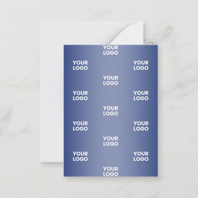 Carte De Correspondance Logo simple à répéter | Dégradé bleu (Devant)