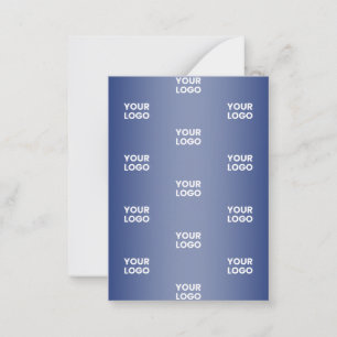 Carte De Correspondance Logo simple à répéter Dégradé bleu