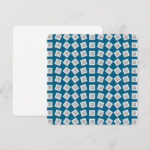 Carte De Correspondance Logo unique ou Motif d'image   Bleu (modifiable)