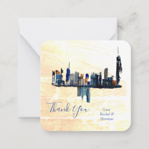 Carte De Correspondance Londres Abstrait Ink Art Peint Mariage Merci