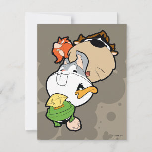 Carte De Correspondance LOONEY TUNES™ Têtes massives stylisées