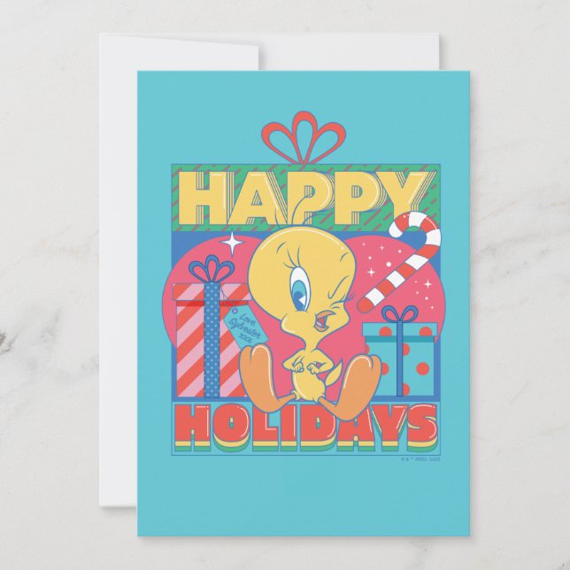 Carte De Correspondance LOONEY TUNES™ | TWEETY™ Joyeux Noël (Devant)