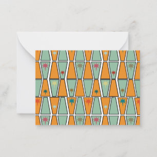 Carte De Correspondance Losanges avec explosions stellaires