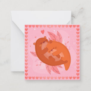 Carte De Correspondance Loutres Mignonnes