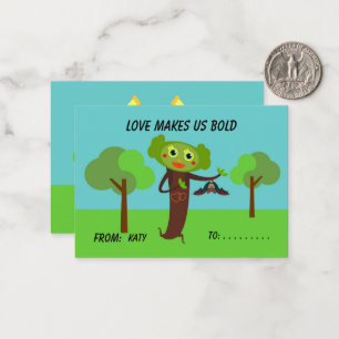 Carte De Correspondance Love Classroom Enfants Valentine's Flat Note Card