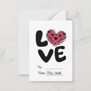 Carte De Correspondance LOVE - Enfants mignons Saint-Valentin Personnalisé