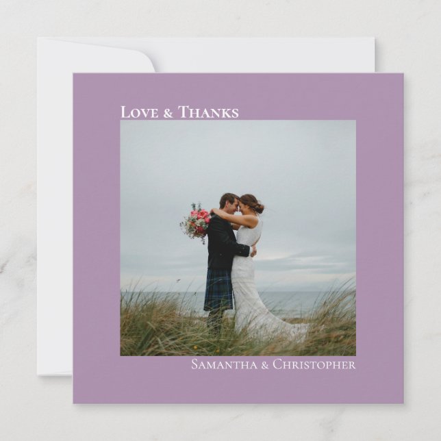 Carte De Correspondance Love & Merci Mini Lavender Mariage photo (Devant)