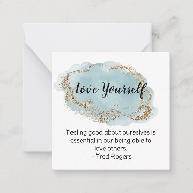 Carte De Correspondance *~ Love Self Fred Rodgers Citation AP62 Note Card (Devant)