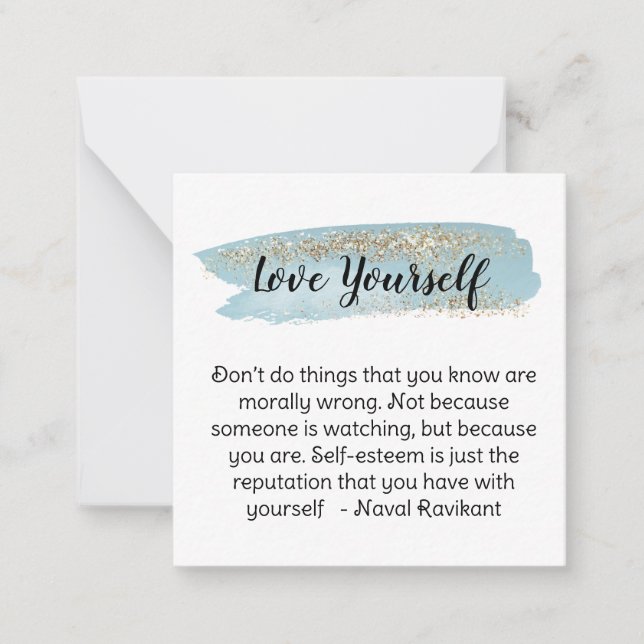 Carte De Correspondance *~ Love Self You Know Cote AP62 Note Card (Devant)