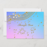 Love Songs Bat mitzvah Flat Note Card