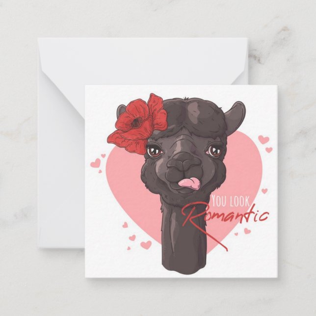 Carte De Correspondance Love You Lama (Devant)