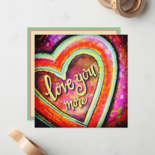 Carte De Correspondance Love You MoreI Jolis Cœurs Artistiques Saint-Valen