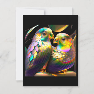 CARTE DE CORRESPONDANCE LOVEBIRD / COLORÉ LOVEBIRD
