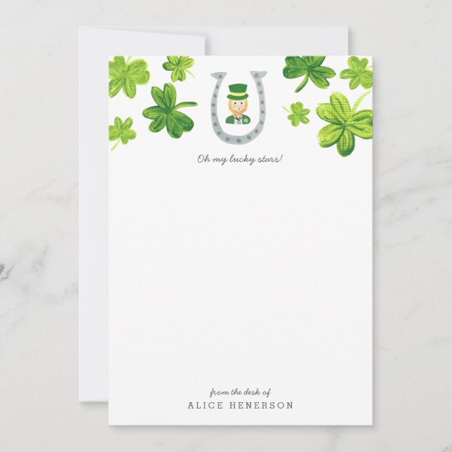 Carte De Correspondance Lucky Leprechaun (Devant)