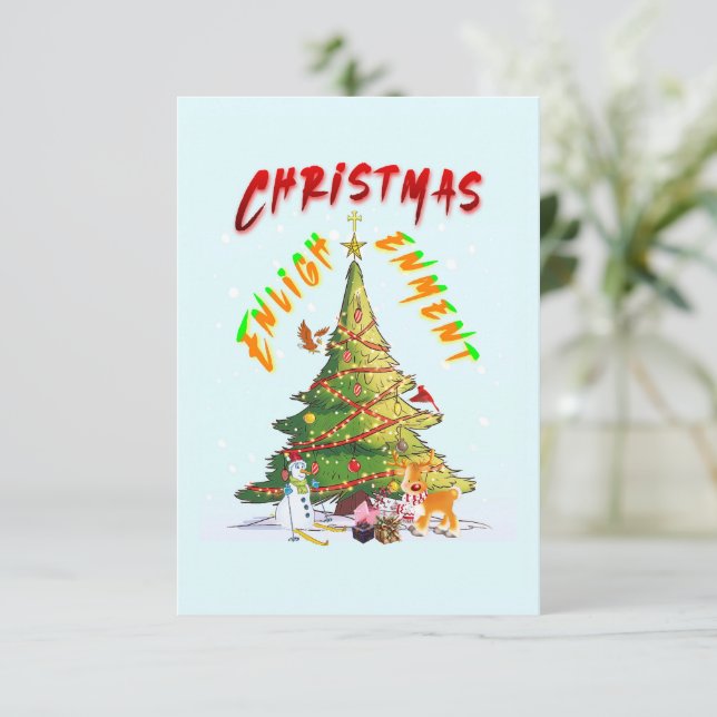 Carte De Correspondance Lumière de Noël (Debout devant)
