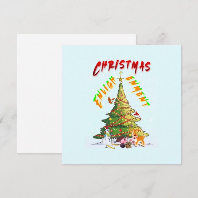 Carte De Correspondance Lumière de Noël (Devant / Derrière)