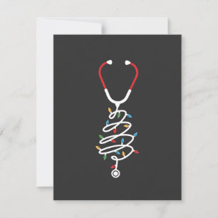 Carte De Correspondance Lumières de sapin de Noël fournitures médicales st