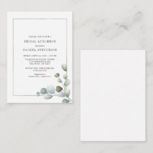 Carte De Correspondance Luncheon de Mariage Aquarelle Eucalyptus Verdure