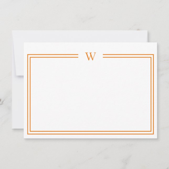 Carte De Correspondance Luxe Initial Papier à lettres personnel jaune (Devant)