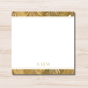 Carte De Correspondance Luxe Trois Monogramme Tendance Décoratif Doré Lign
