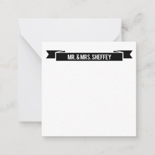 Carte De Correspondance M. et Mme Sheffey sur le ruban noir 9602