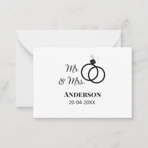 Carte De Correspondance M & Mme ajoutent le nom de famille date année cade