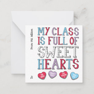 Carte De Correspondance Ma classe est pleine de valentins étudiants