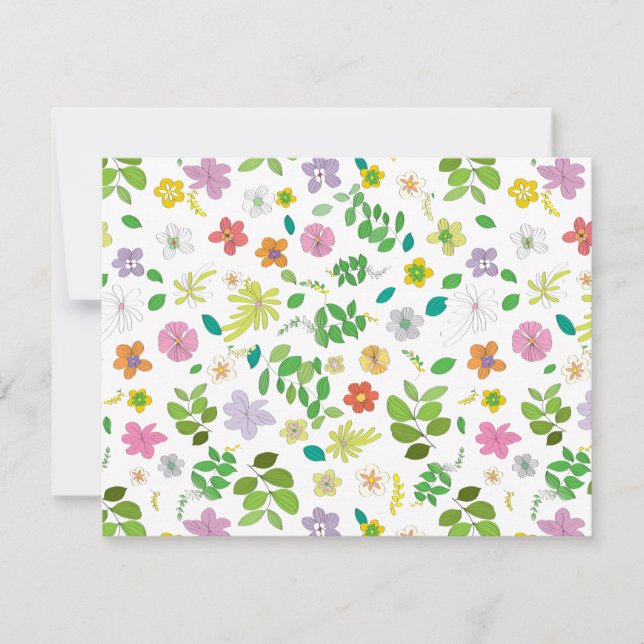 Carte De Correspondance Ma création de fleurs 6 (Devant)