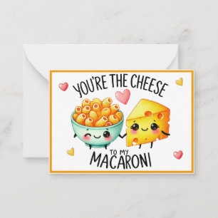 Carte De Correspondance Macaroni au fromage Kawaii mignon