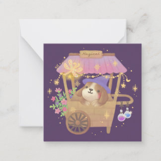 Carte De Correspondance Magicien Chiot : Chariot de Vendeur Magique Vintag