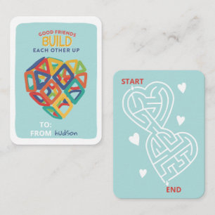 Carte De Correspondance Magnet carreaux jouets coeur salle de classe Valen