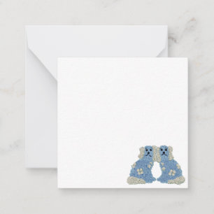 Carte De Correspondance Magnolia Staffordshire Chiens Ginger Jars