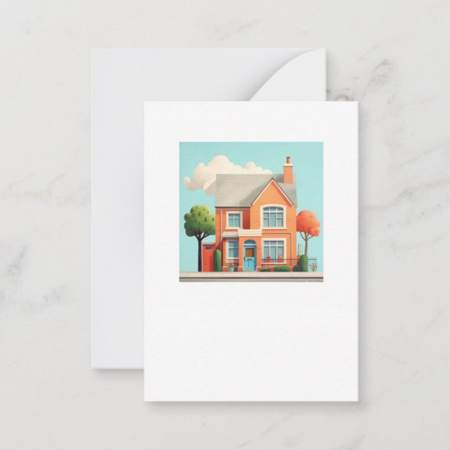 Carte De Correspondance Maison, maison moderne (Devant)
