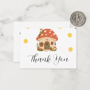Carte De Correspondance Maisonnette Champignon Fantaisiste Merci