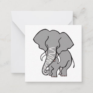 Carte De Correspondance Majestic African Elephant - Animal en voie de disp
